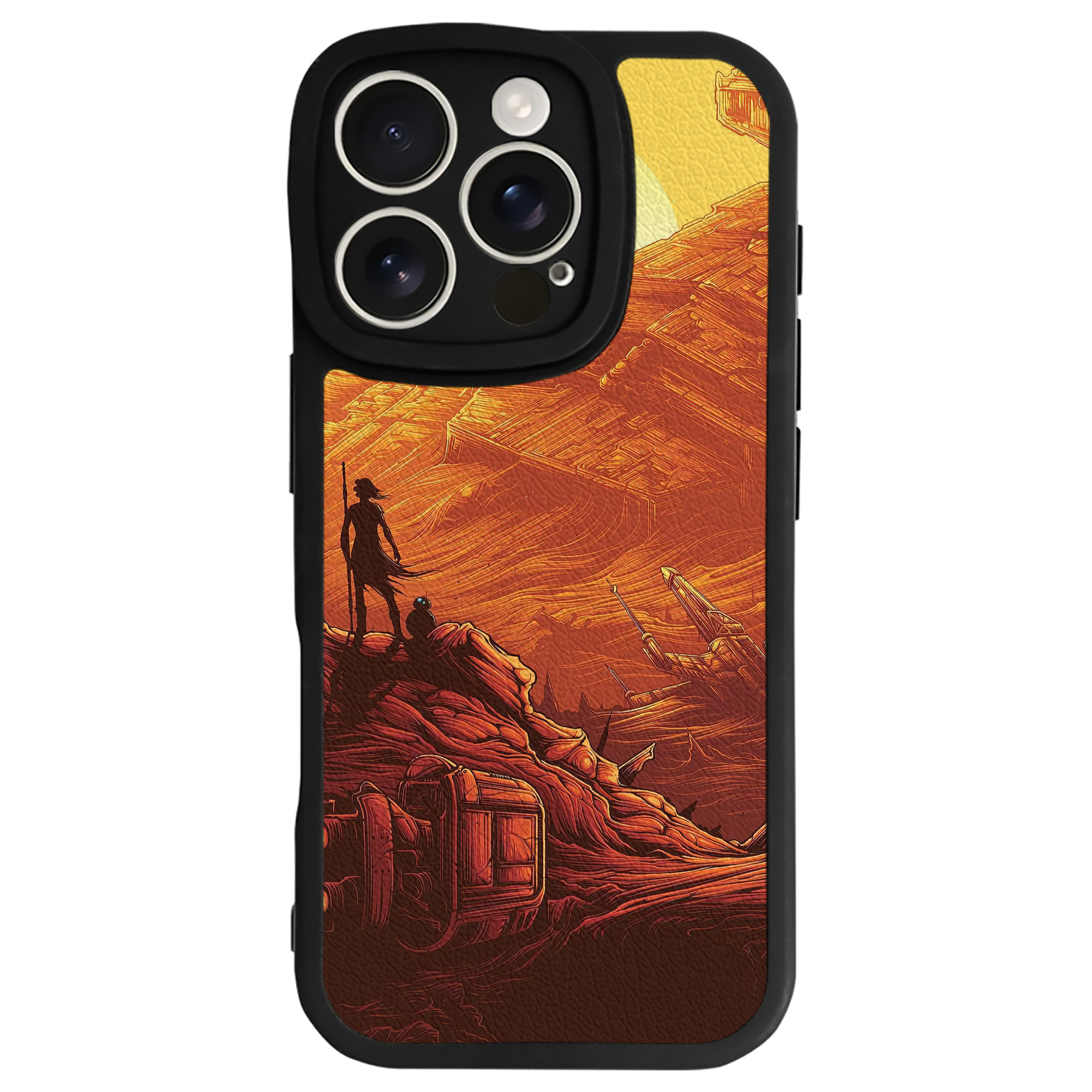 （画像用） スター・ウォーズ Star Wars 【iPhone 16シリーズ対応】シリコンスマホケース（レザー調） 材質：シリコン